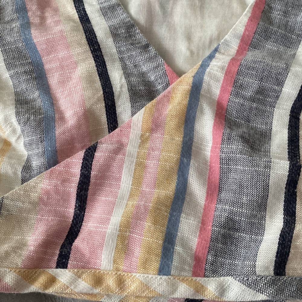 NWT Majorelle Colorful Striped Wrap Crop Top💗💛💙 - Picture 9 of 13